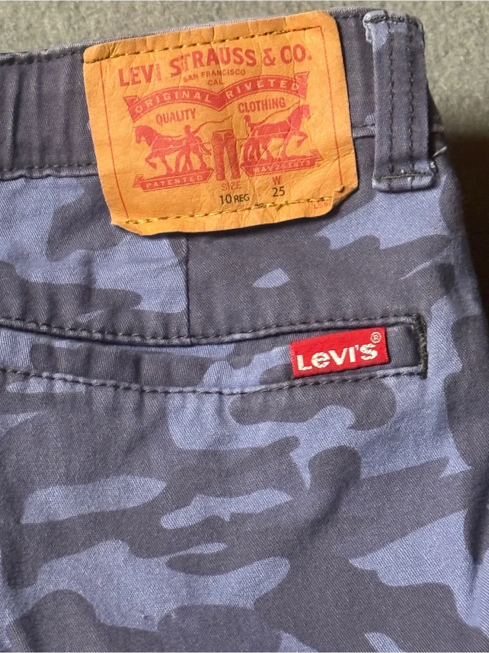 Levi's Boys Blue Camouflage Cargo Shorts